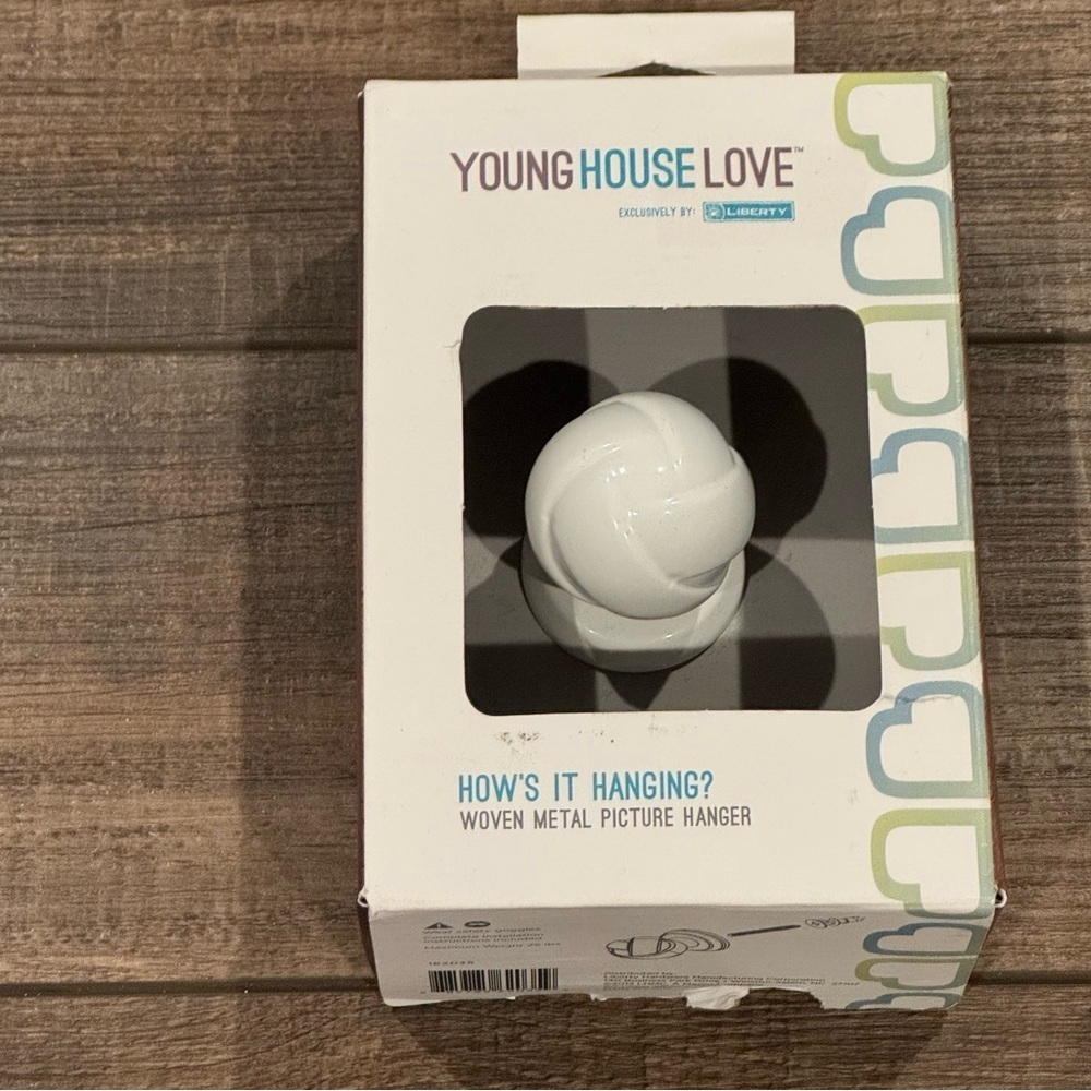 Young House Love Picture Hanger Hook White Finish New